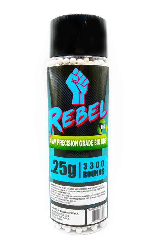 Rebel Precision 6mm BIO BBs 3300ct Bottle - 0.25g