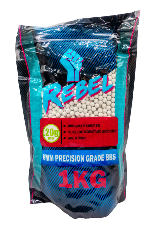 Rebel Precision BIO 6mm BBs 1kg Bag - 0.2g