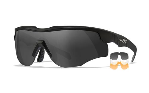 Wiley X Rogue Comm - Matte Black Frame - Grey / Clear / Light Rust Shields