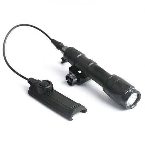 Rebel M600C 340 Lumen Tactical Flashlight + Dual Function Tape Switch - Black