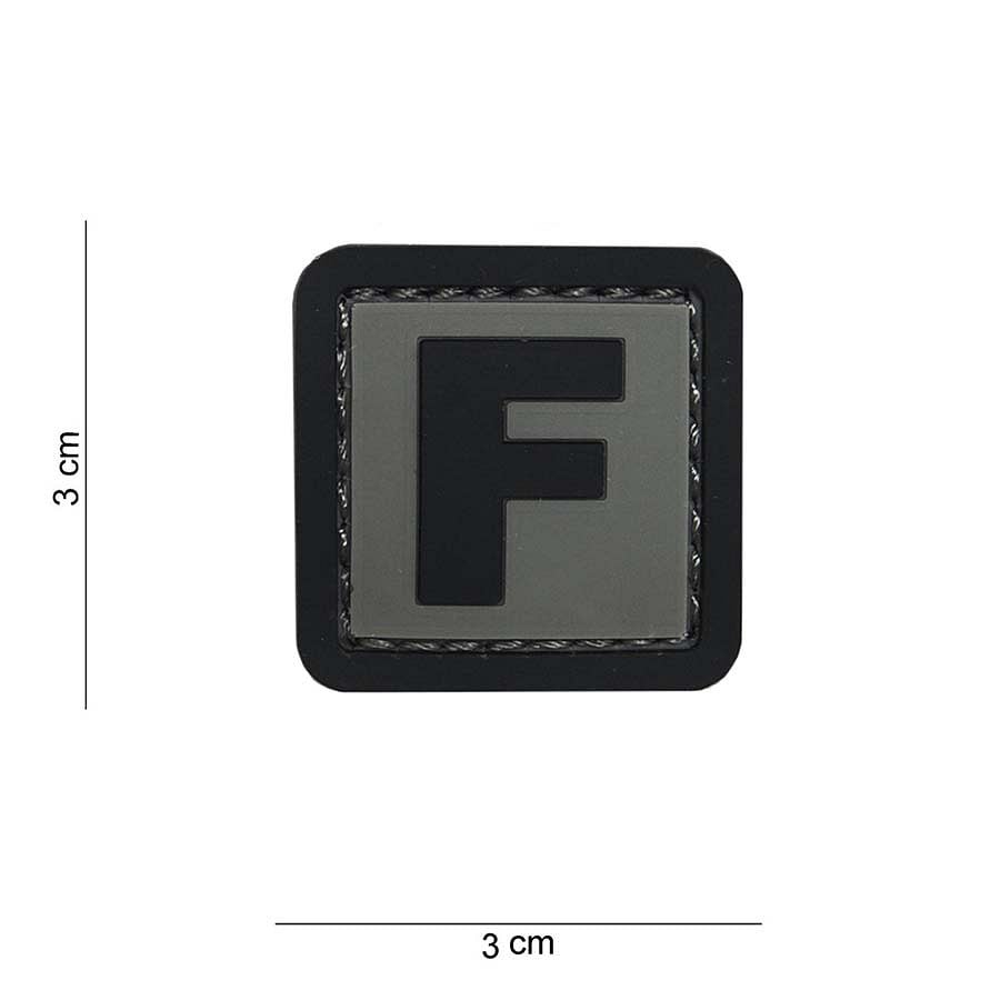 101 "F" Letter 3D PVC Patch