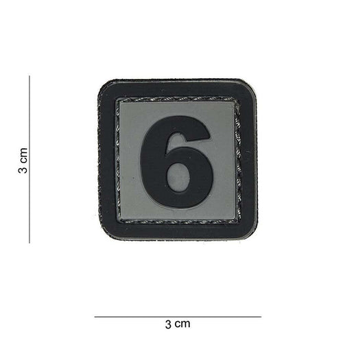 101 "6" Number 3D PVC Patch