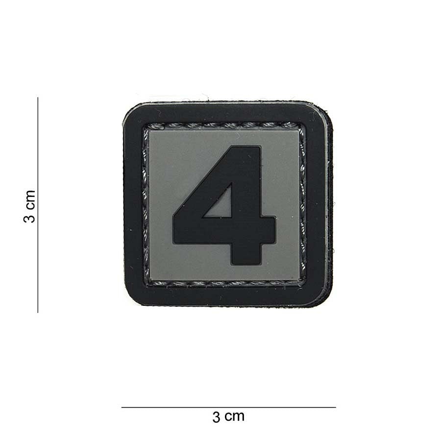 101 "4" Number 3D PVC Patch