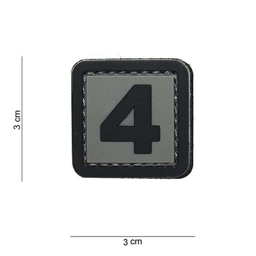 101 "4" Number 3D PVC Patch