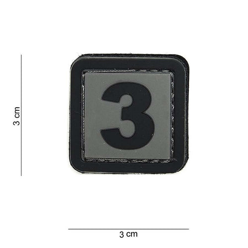 101 "3" Number 3D PVC Patch