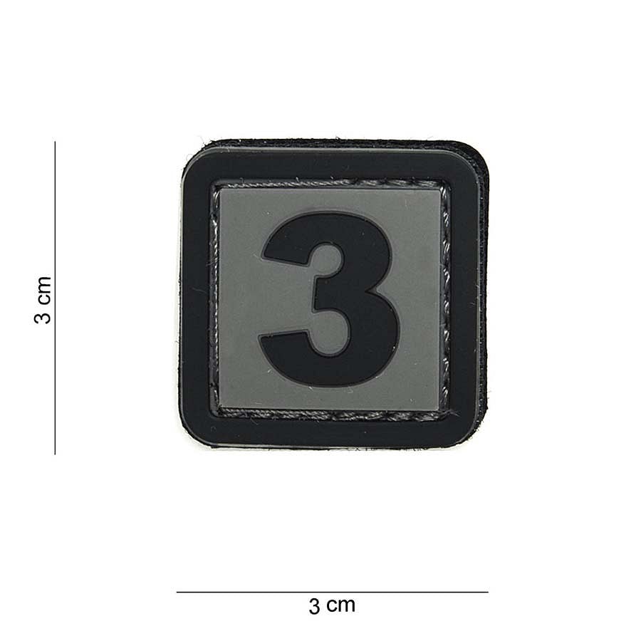 101 "3" Number 3D PVC Patch