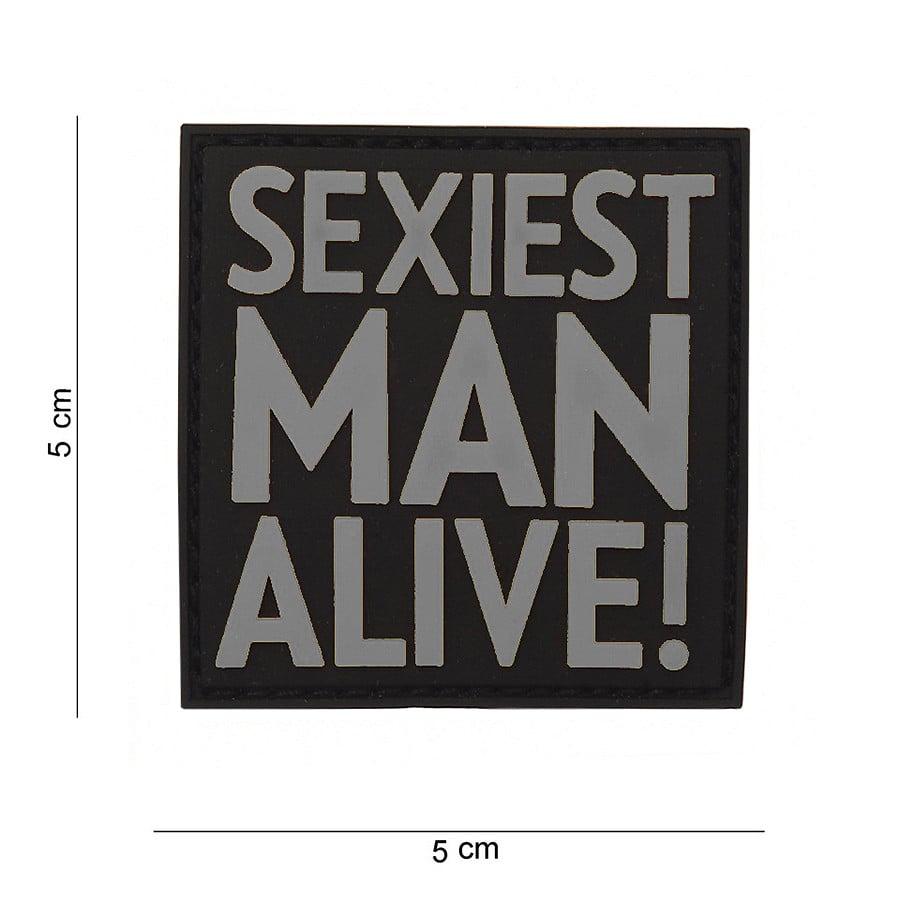 101 Sexiest Man Alive 3D PVC Patch - Grey
