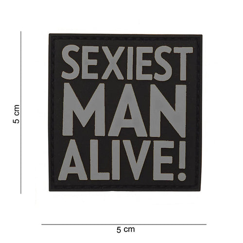 101 Sexiest Man Alive 3D PVC Patch - Grey