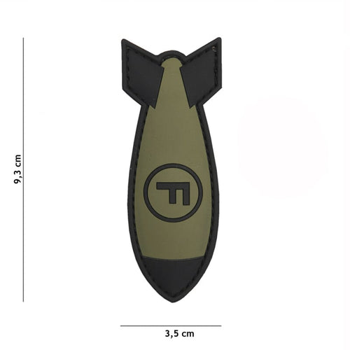 101 F. Bomb PVC 3D Patch - Green