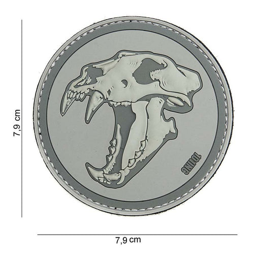101 Sabertooth Tiger 3D PVC Patch - Grey