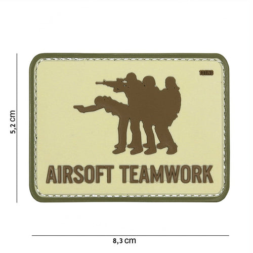 101 Airsoft Teamwork 3D PVC Patch - Sand