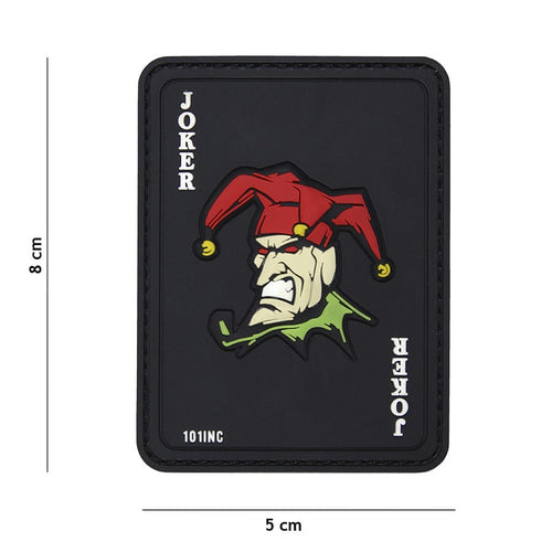 101 Joker Card 3D PVC Patch - Black