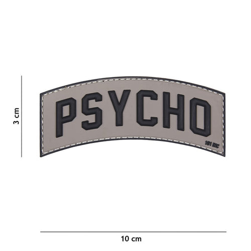 101 Psycho 3D PVC Patch - Grey