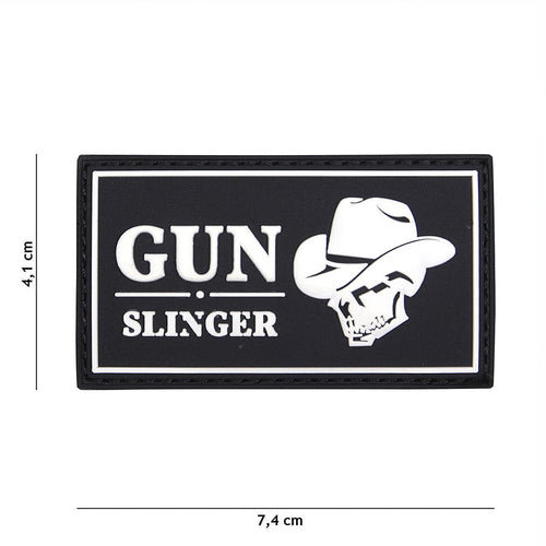 101 Gun Slinger Skull Cowboy 3D PVC Patch