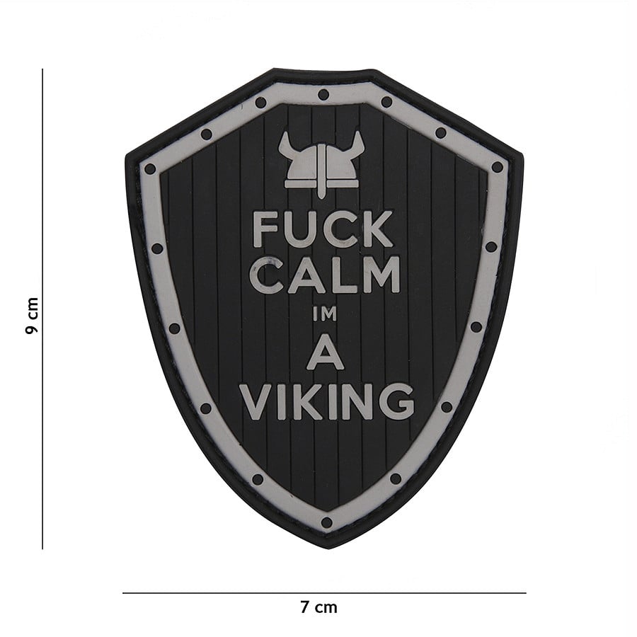 101 F*ck Calm I'm a Viking 3D PVC Patch - Black