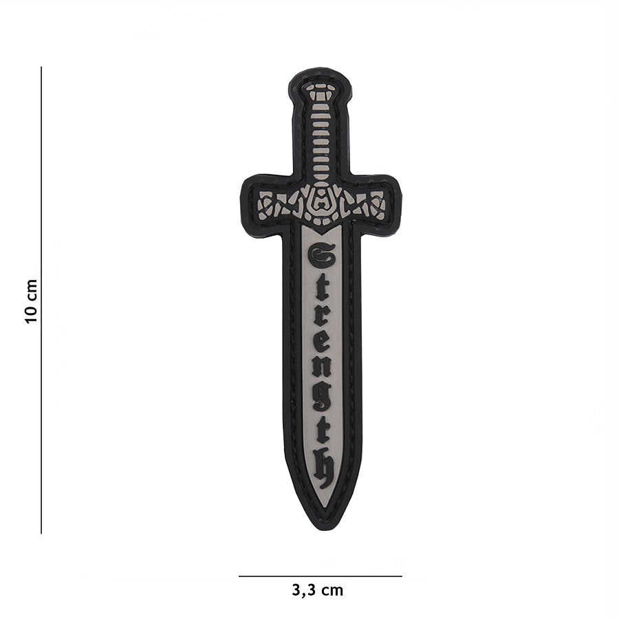 101 Strength Sword 3D PVC Patch