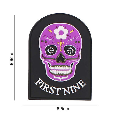 101 First Nine Skull 3D PVC Patch - Purple