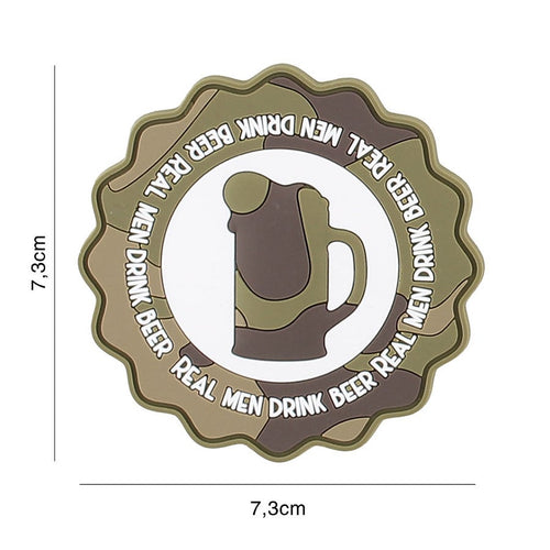 101 Real Men Drink Beer 3D PVC Patch - Woodland