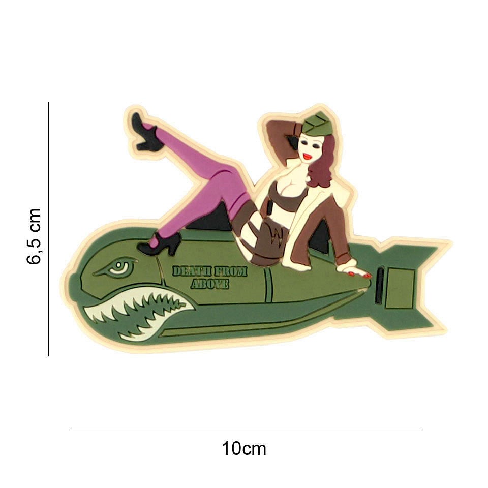 101 Pinup Girl Bomb 3D PVC Patch