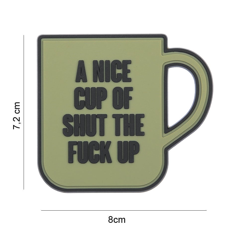 101 A Nice Cup 3D PVC Patch - Olive