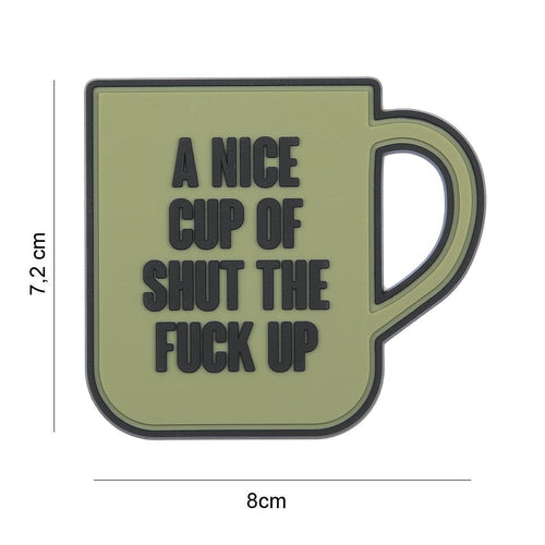 101 A Nice Cup 3D PVC Patch - Olive
