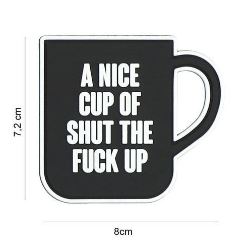 101 A Nice Cup 3D PVC Patch - Black