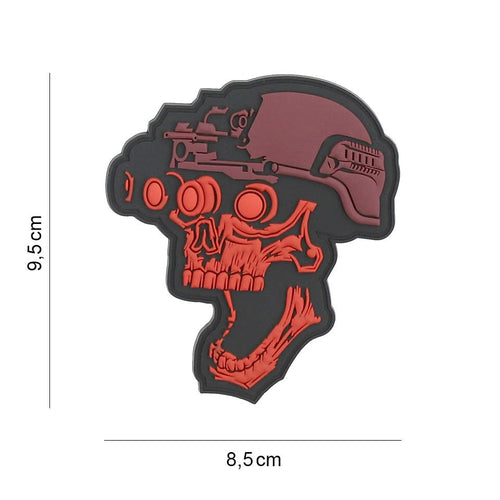 101 Night Vision Skull 3D PVC Patch - Red