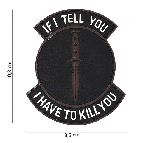 101 If I Tell You 3D PVC Patch - Black/Brown