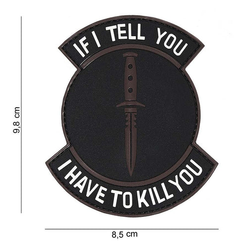 101 If I Tell You 3D PVC Patch - Black/Brown