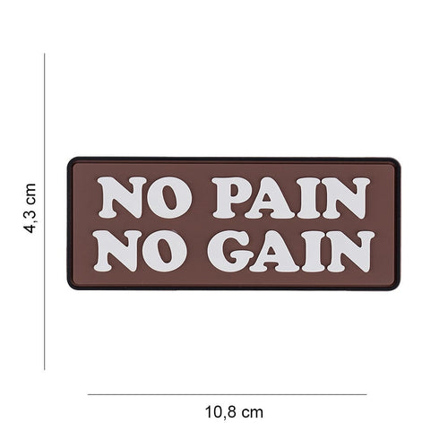 101 No Pain No Gain 3D PVC Patch