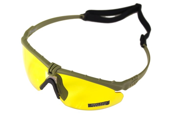 Nuprol Battle Pro Eye Protection with Insert - Green Frame - Yellow Lens