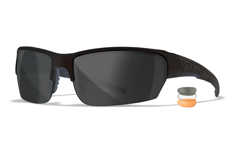 Wiley X SAINT - Matte Black Frame - Grey / Clear / Light Rust Lenses (3 Lenses)