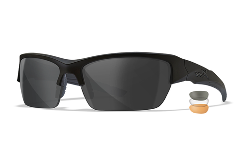 Wiley X VALOR 2.5 Matte Black Frame - Grey/Clear/Light Rust Lenses