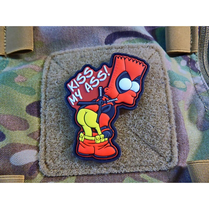 JTG Bart Deadpool Kiss My Ass 3D Rubber Patch