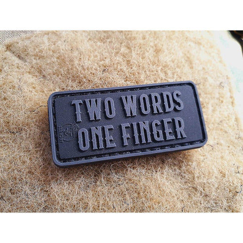 JTG Two Words One Finger Micro 3D Rubber Patch - Black Ops
