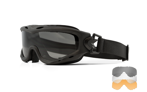 Wiley X SPEAR - Matte Black Frame - Grey/Clear/Light Rust Shields