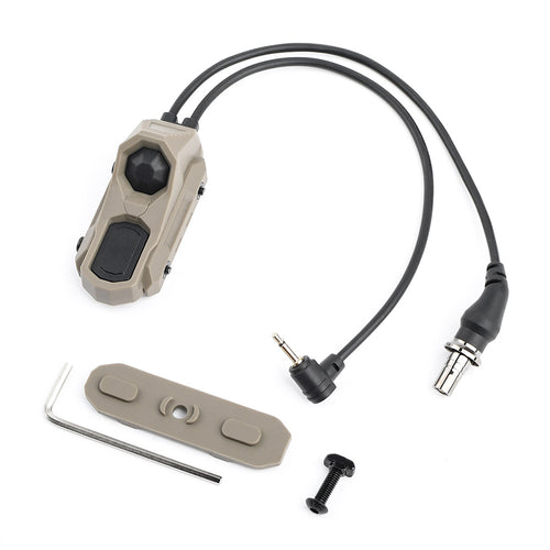 AN Double Port Pressure Switch (SF Plug & 2.5mm/3.5mm Jack)-Tan-2.5mm