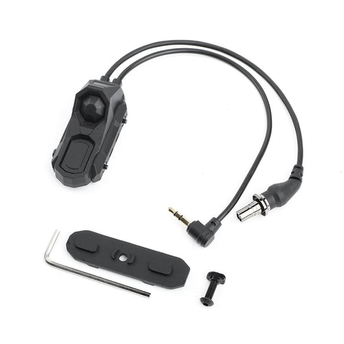 AN Double Port Pressure Switch (SF Plug & 2.5mm/3.5mm Jack)-Black-3.5mm