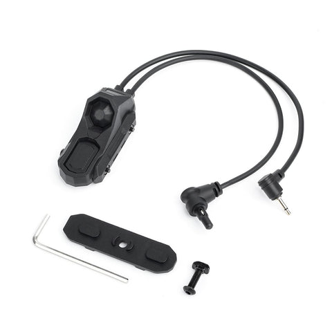 Rebel Double Port Picatinny Switch with Jack & Crane Connector (2.5mm/3.5mm)-2.5mm-Black