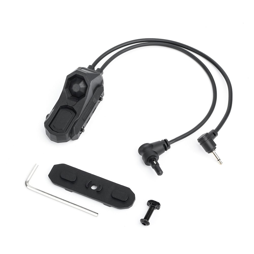 Rebel Double Port Picatinny Switch with Jack & Crane Connector (2.5mm/3.5mm)-2.5mm-Black