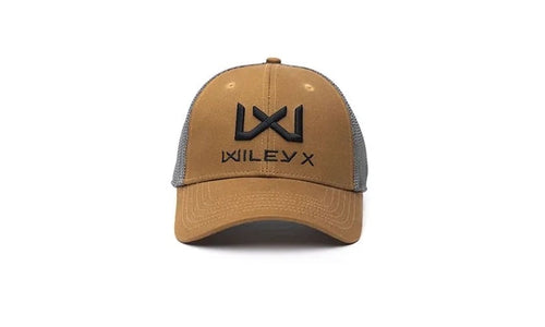 Wiley X Trucker Cap (WX Logo) - Tan/Grey/Black
