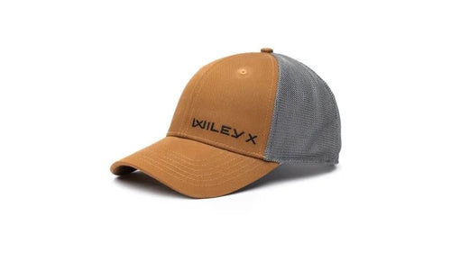 Wiley X Trucker Cap (Wiley X Logo) - Tan/Grey