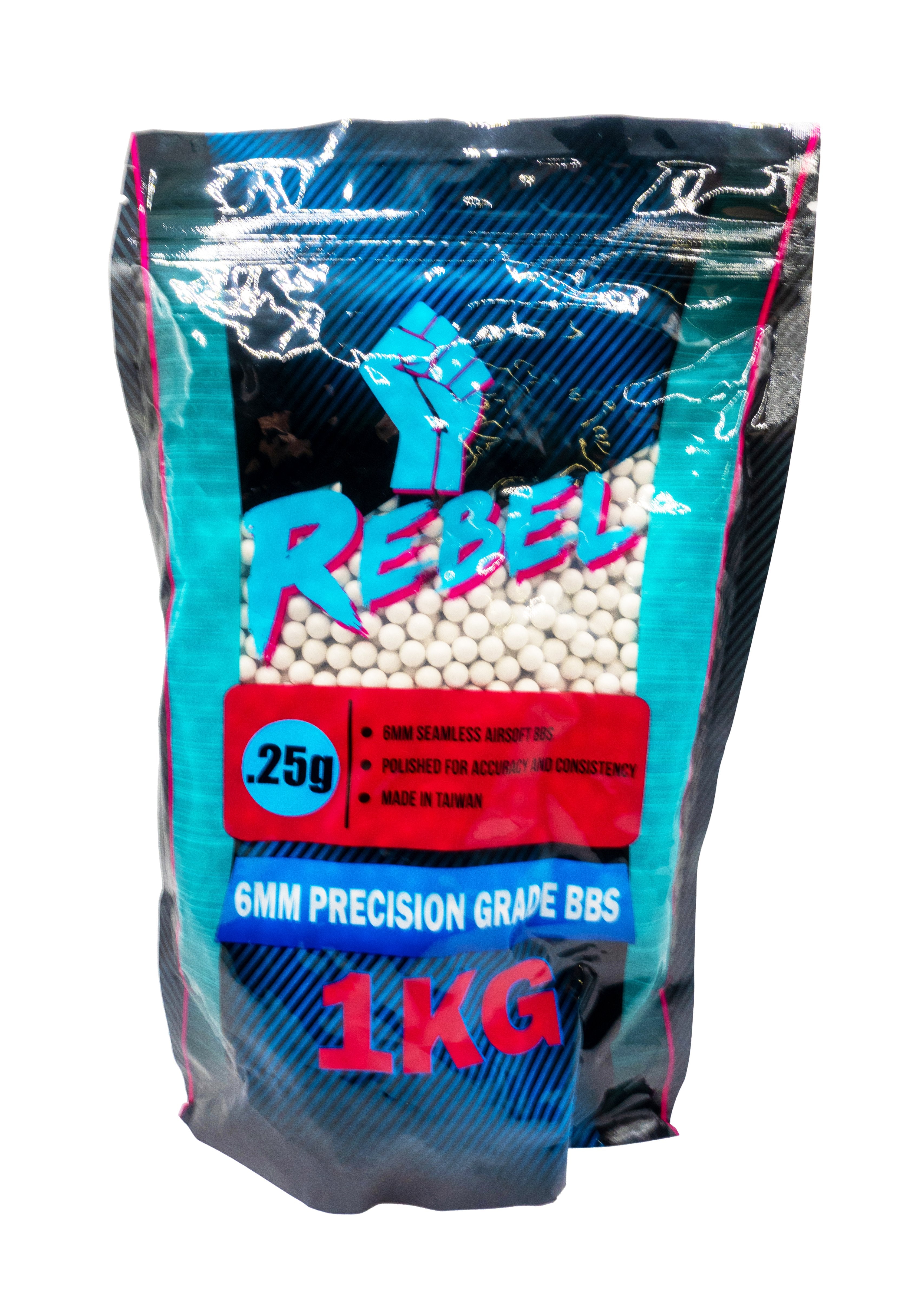 Rebel Precision 6mm BBs 1kg Bag - 0.25g