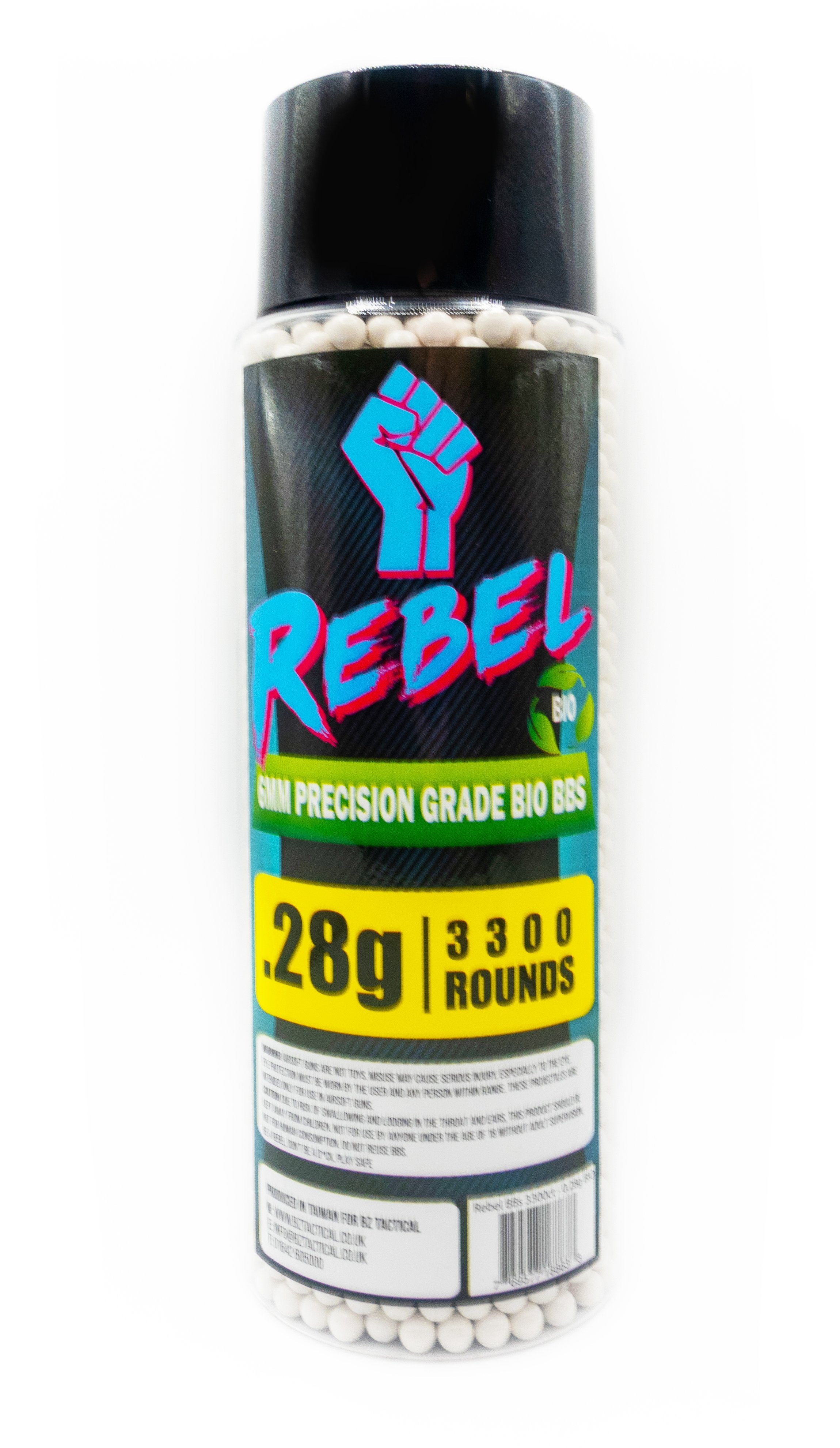 Rebel Precision 6mm BIO BBs 3300ct Bottle - 0.28g