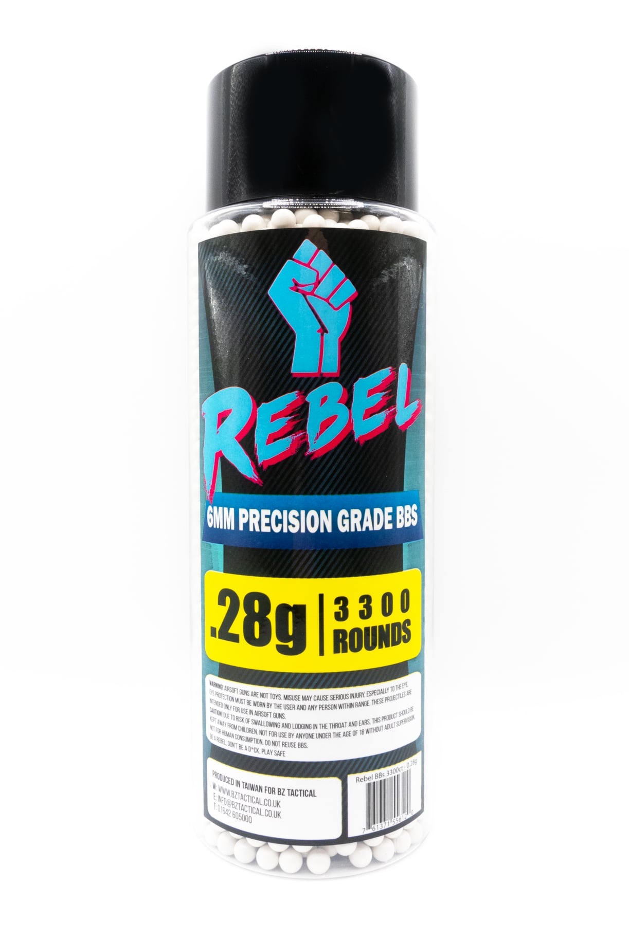 Rebel Precision 6mm BBs 3300ct Bottle - 0.28g