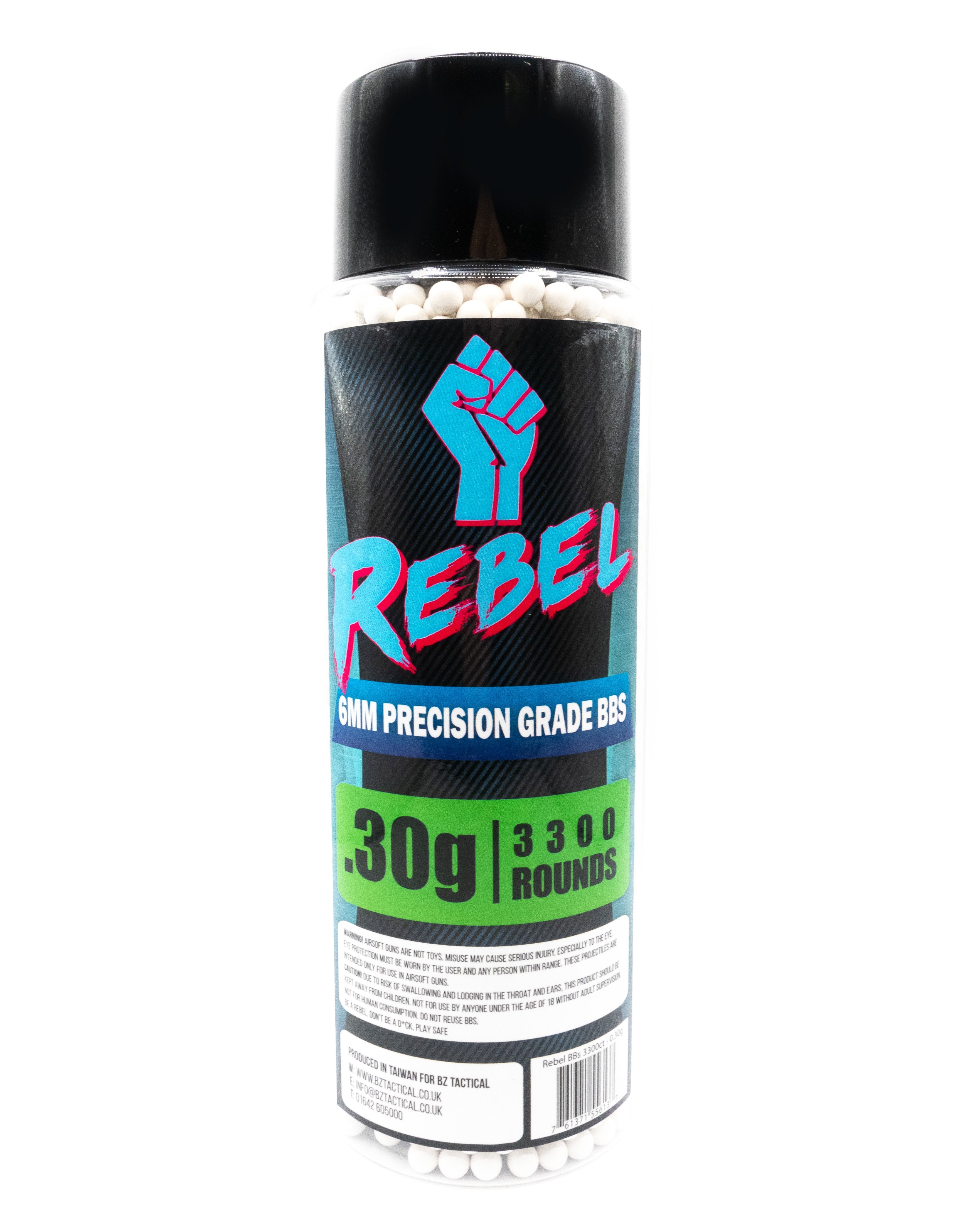 Rebel Precision 6mm BBs 3300ct Bottle - 0.3g