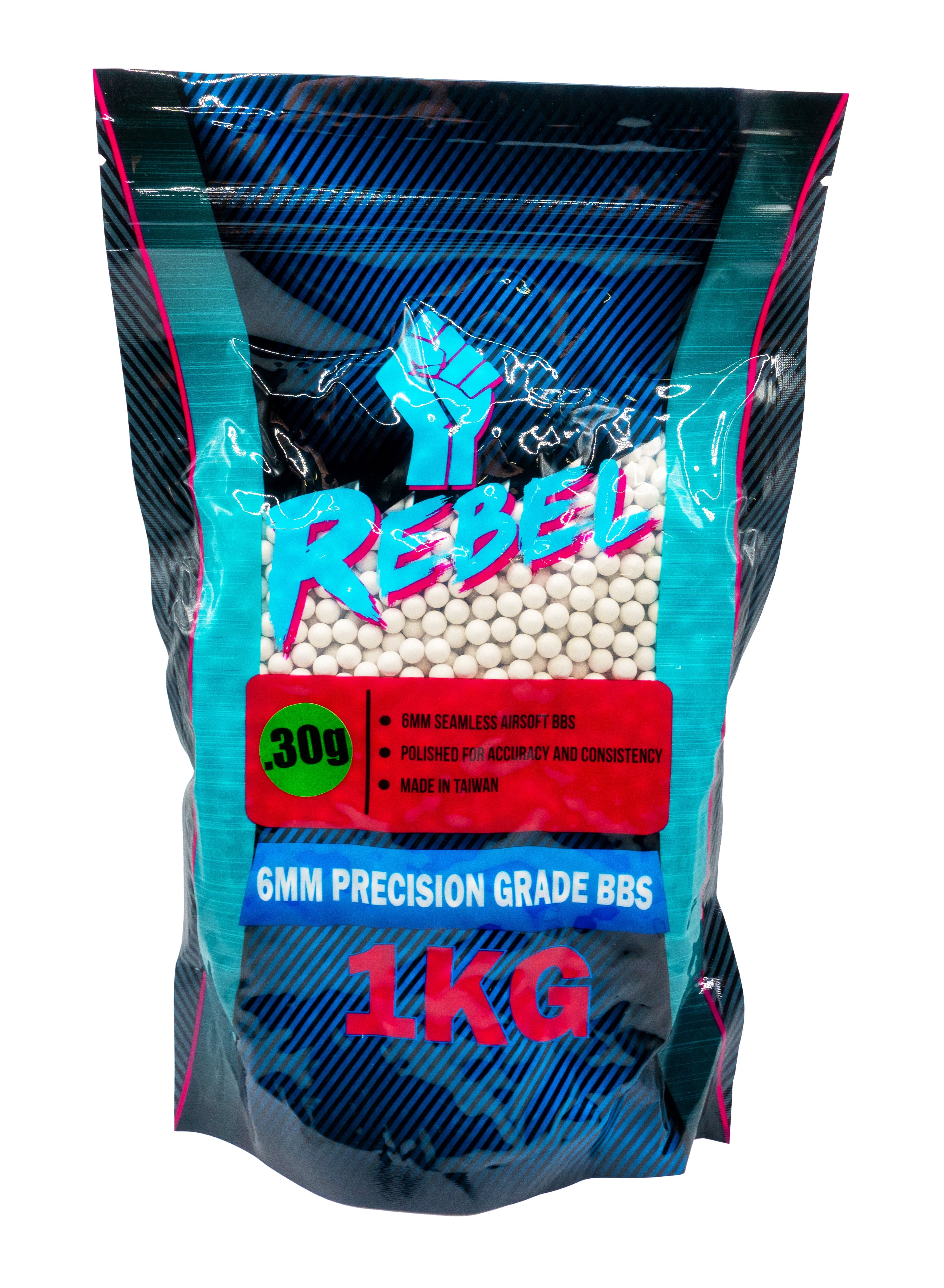 Rebel Precision 6mm BBs 1kg Bag - 0.30g