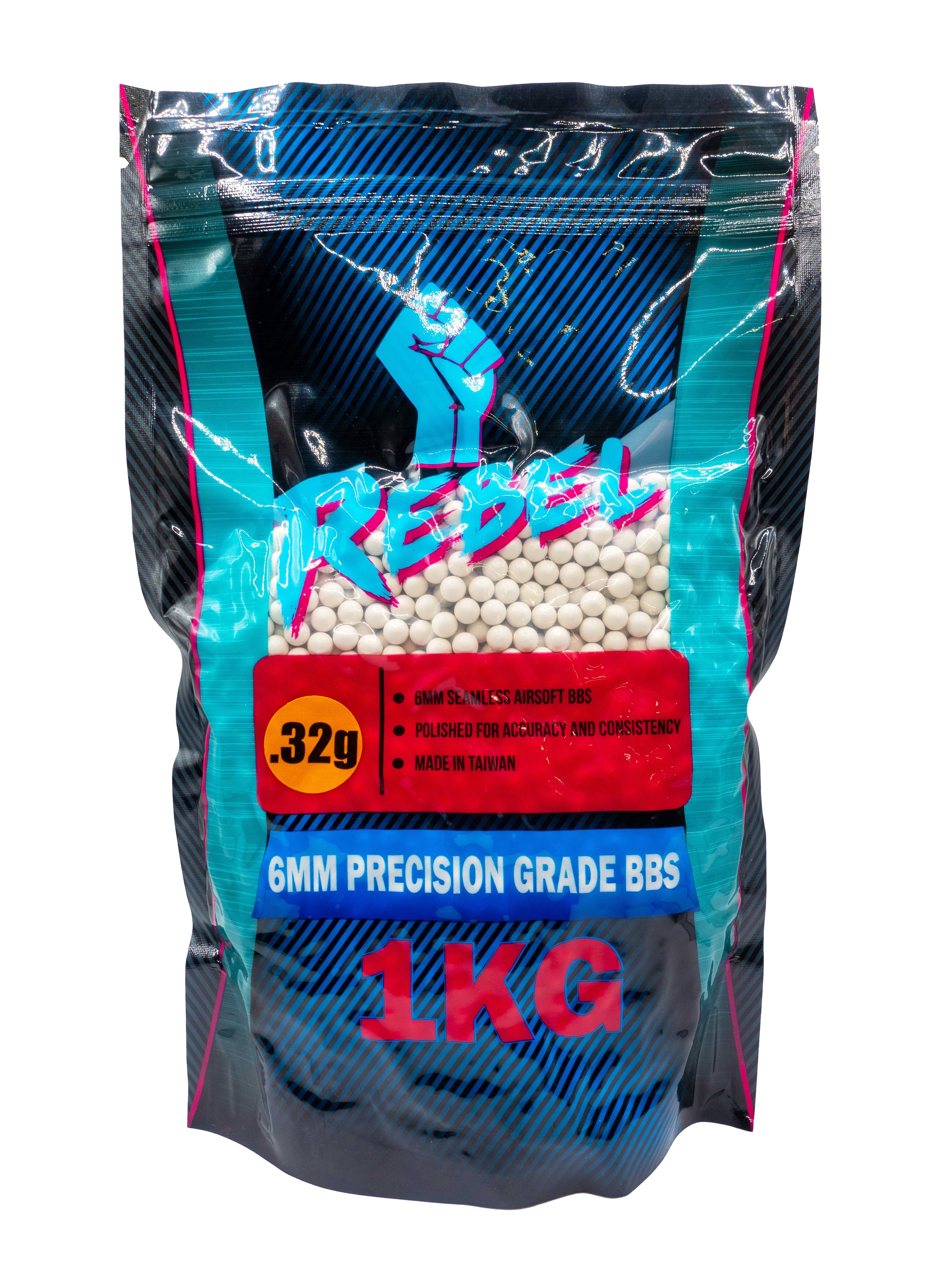 Rebel Precision 6mm BBs 1kg Bag - 0.32g