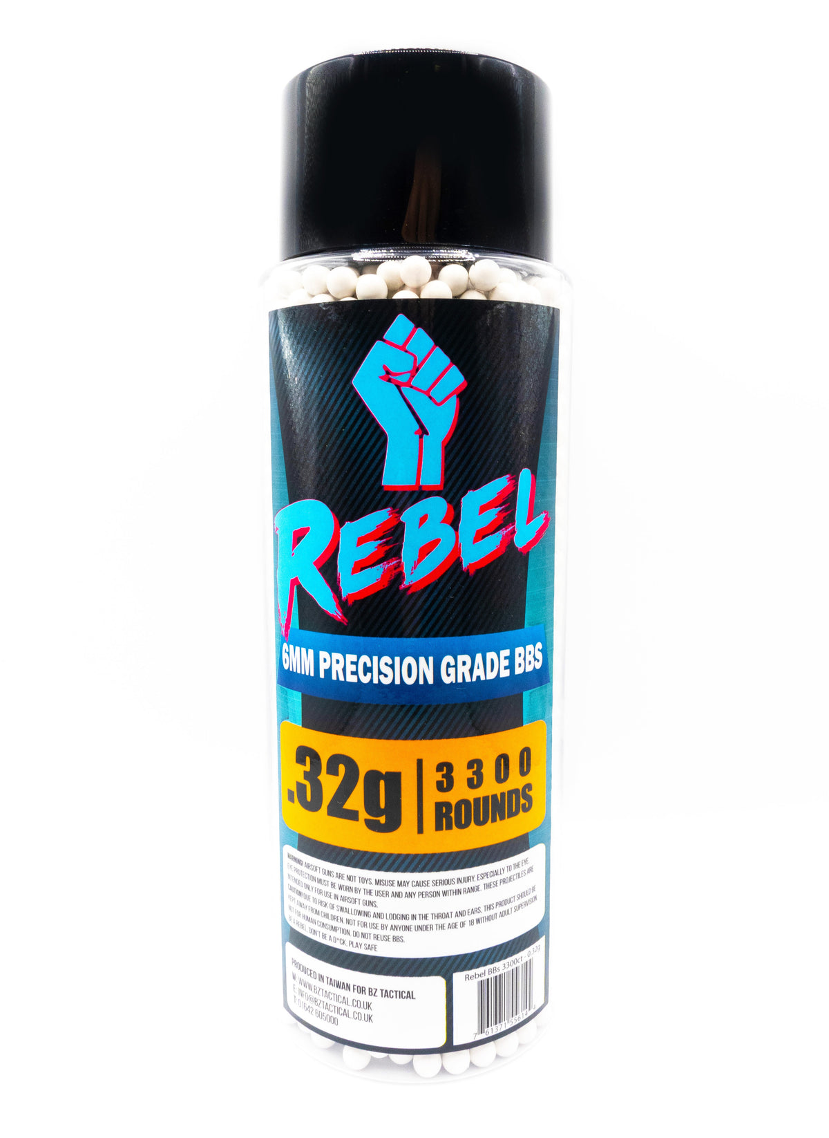 Rebel Precision 6mm BBs 3300ct Bottle - 0.32g