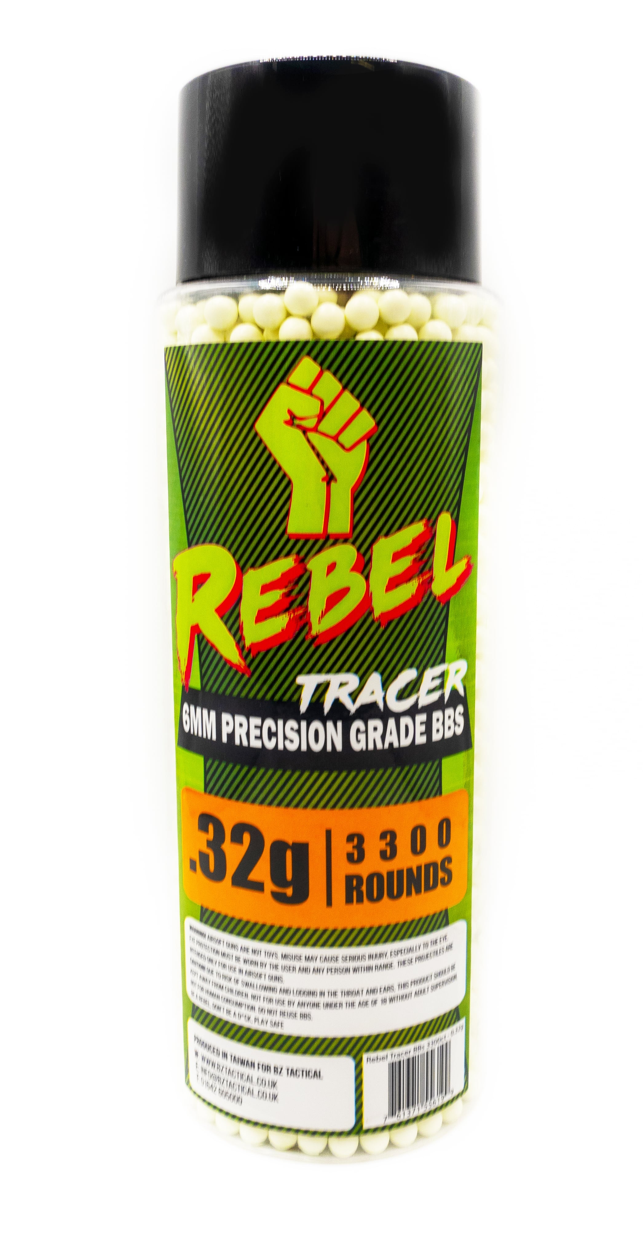 Rebel Precision 6mm Tracer BBs 3300ct Bottle - 0.32g